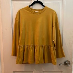 Aritzia Wilfred Peplum Tee